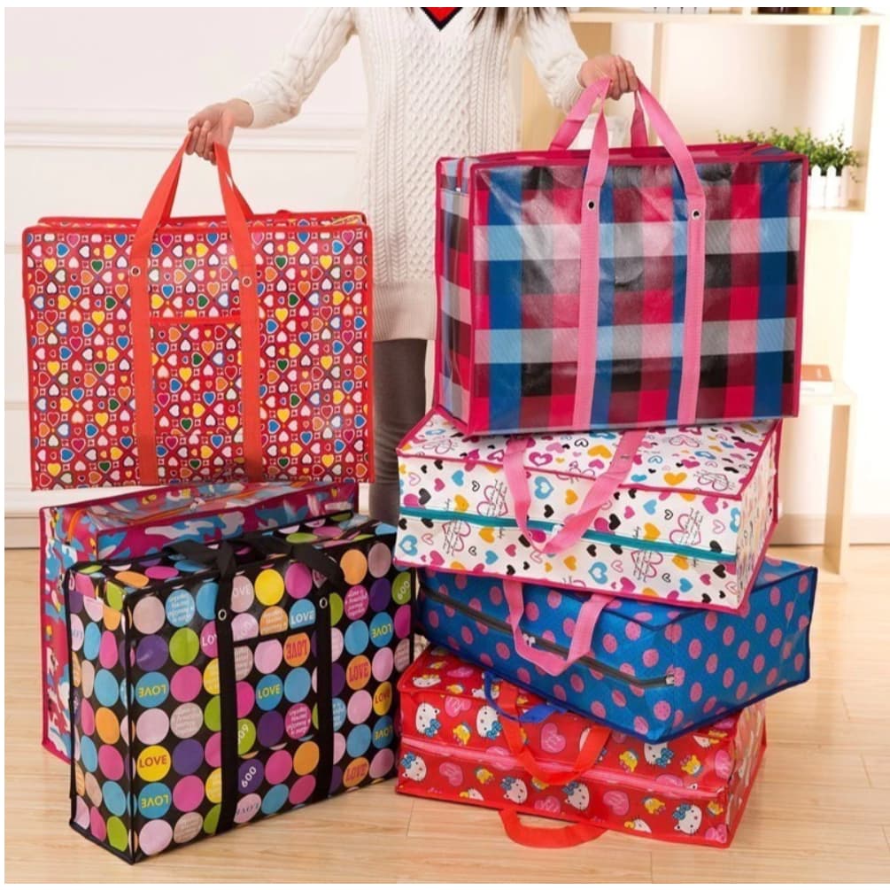 Sacola de Feira Bolsa Viagem GG Grande Feira Compras Impermeável Sacoleiro Resistente