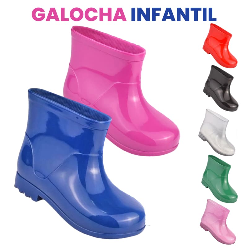 Botinha Infantil Menino Menina Galocha Criança Confortável Macia