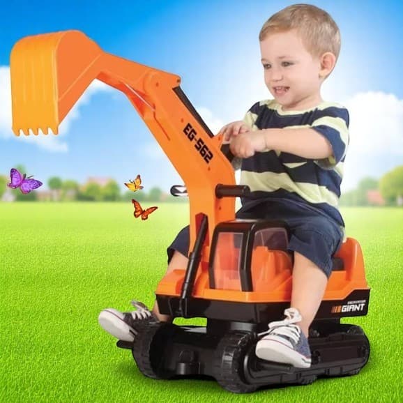 Retroescavadeira Infantil Gigante - Giant Escavator - Roma Brinquedos De Menino 1780
