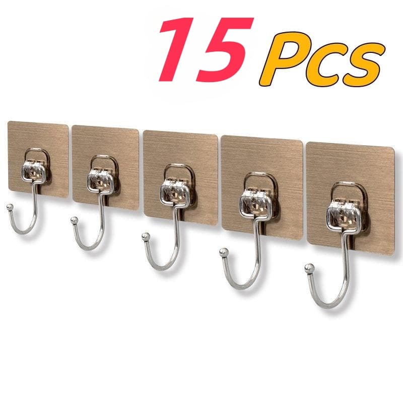 Kit C/15 Ganchos De Parede Autocolantes Transparente Multifuncionais Promoções