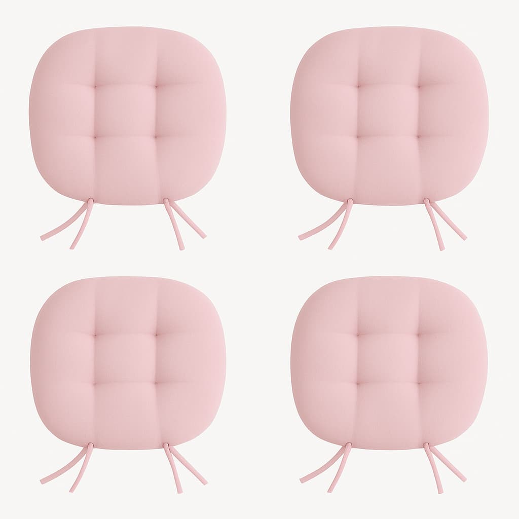 Kit de Assentos De Cadeira Futon 40x40 - Liso Redondo Oxford Macio e Confortável com Amarração