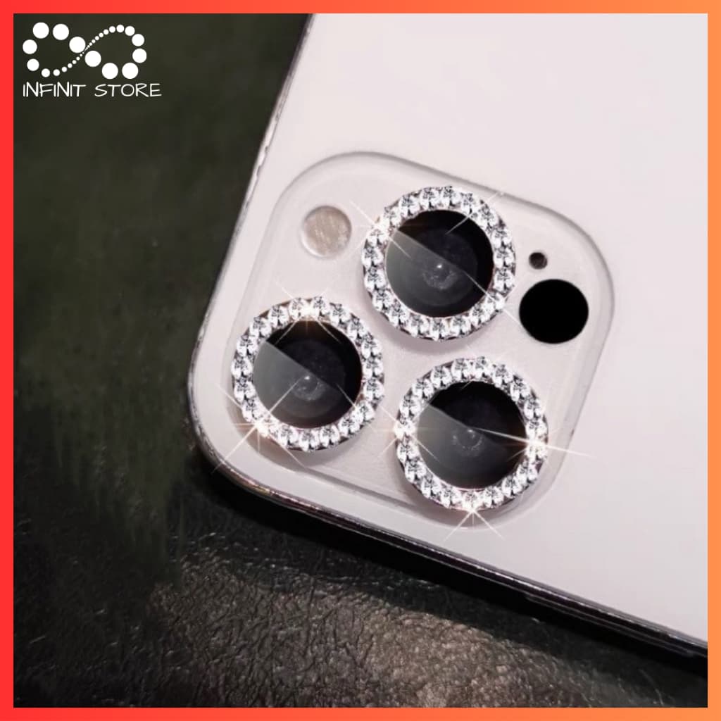 Kit Lente Película De Câmera Diamante Para Iphone 11 12 13 14 15 16 Pro Max
