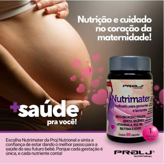 Nutrição para Gestantes e Lactantes Nutrimater 60 cápsulas