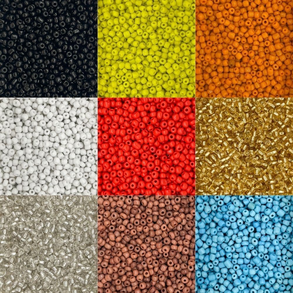 Até 1155 peças Miçanga de Vidro 6/0 Pacote Grande - Para Pulseira e Artesanato Cores