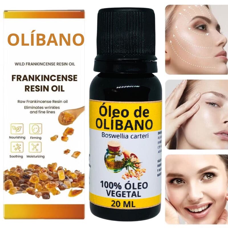 Óleo Essencial de Olíbano Puro 100% Natural - Clareia a Pele e Cicatrizes - Estrias | Óleo Aromaterapia | Massagem 20ml