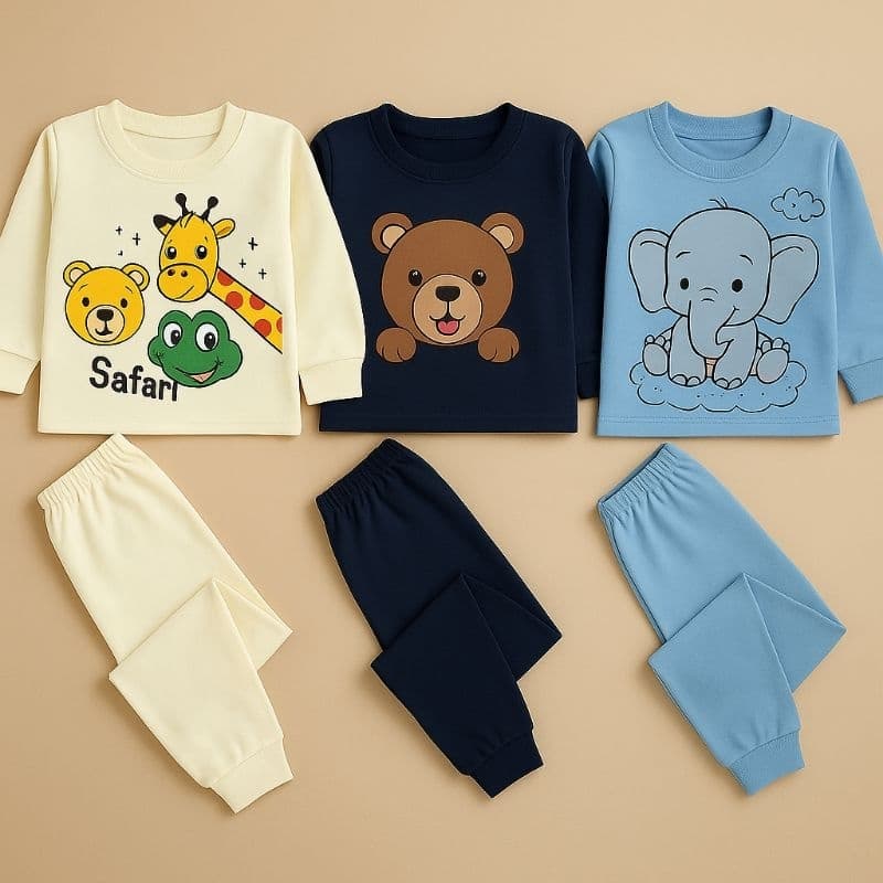 Conjunto Bebê 100% Algodão Camiseta Manga Longa e Calça Menino Tamanhos P ao GG