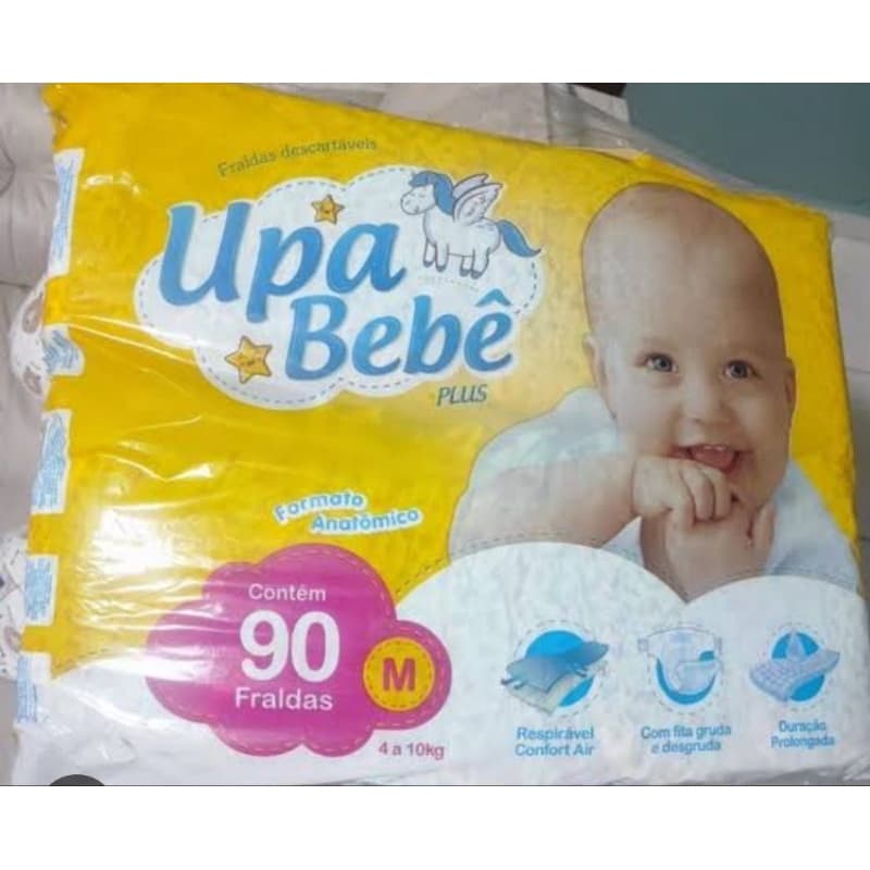 Fralda descartáveis Upa Bebê Tam M 96 unidades