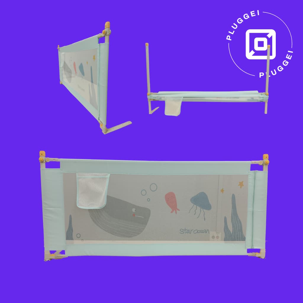 Grade de Cama para Proteção Infantil Idosos Bebê Articulável 1,5m 1,8m 2m