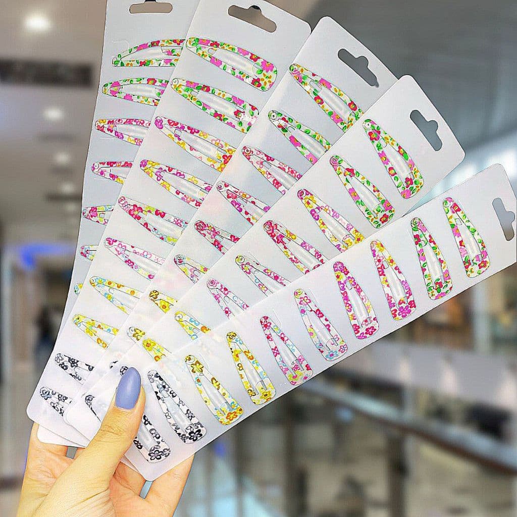 Kit 10 Unidades Presilha Prendedor De Cabelo Tic Tac Colorido De Varias Cores ENVIO IMEDIATO