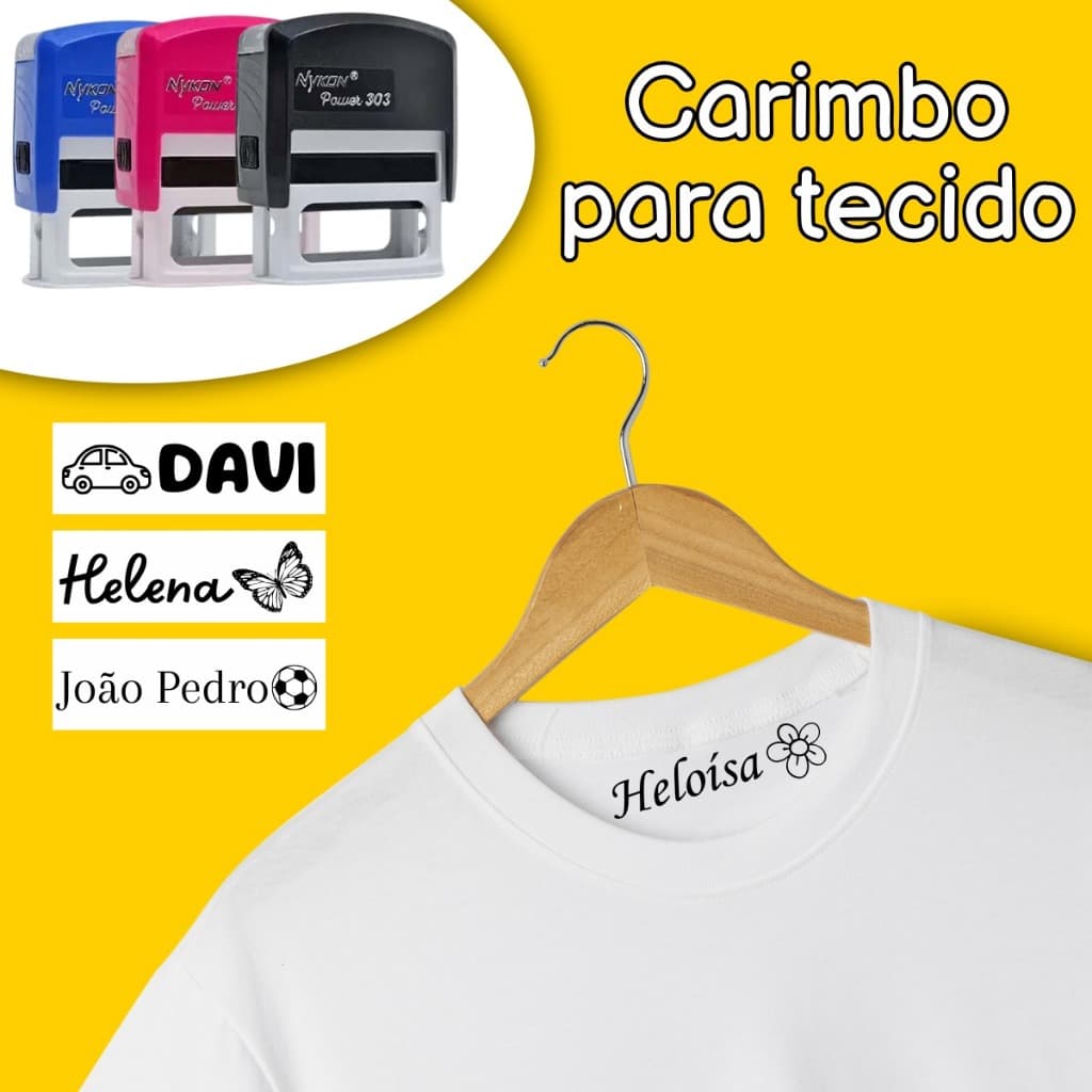 Carimbo Automático para Tecido marcação de uniforme Marcação de roupas com tubo de tinta