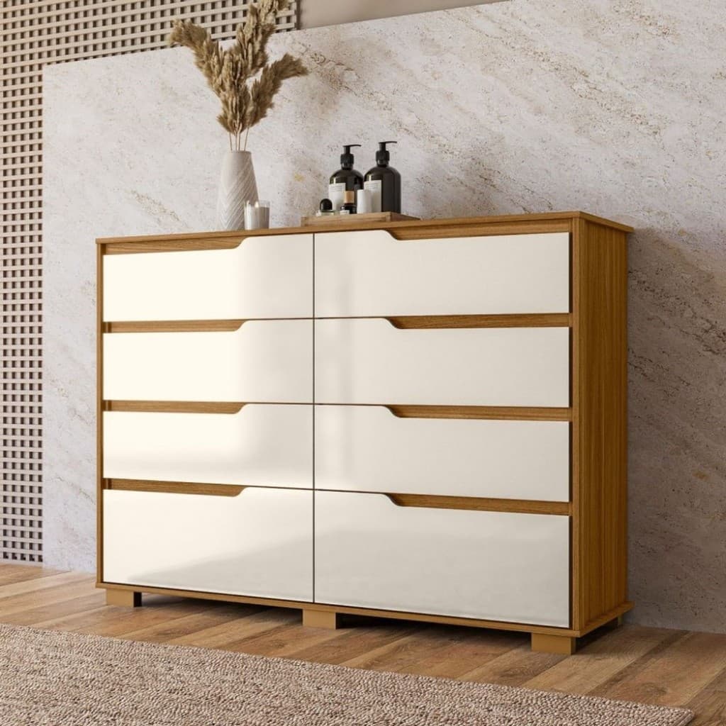 Cômoda 8 Gavetas Com Pés Georgia Moval