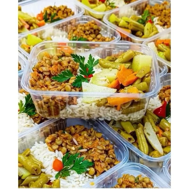 24un Pote Marmita Descartável  250ML / 500 ML/ 750ML / 1000ML Fitness Fit Freezer Microondas dieta