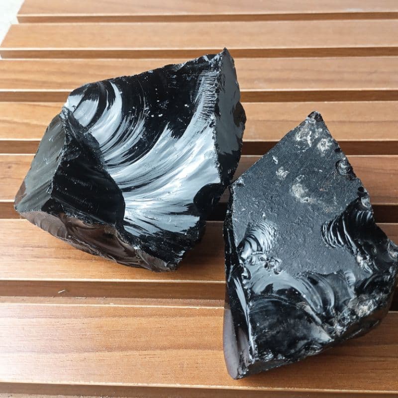 Obsidiana Negra Pedra Bruta Natural • Cristal de Proteção Espiritual