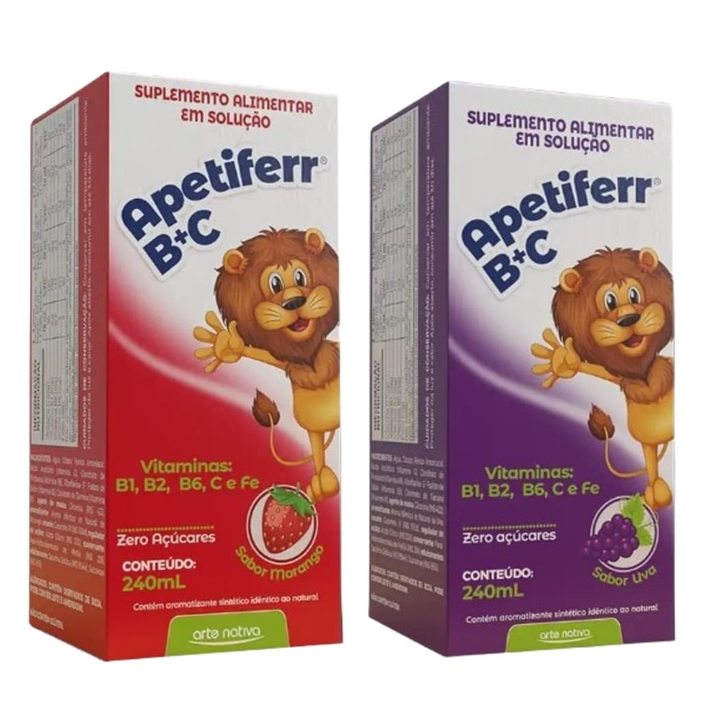 Apetiferr BC Suplemento Infantil Vitamina B e C Para Crianças 240ml Arte Nativa