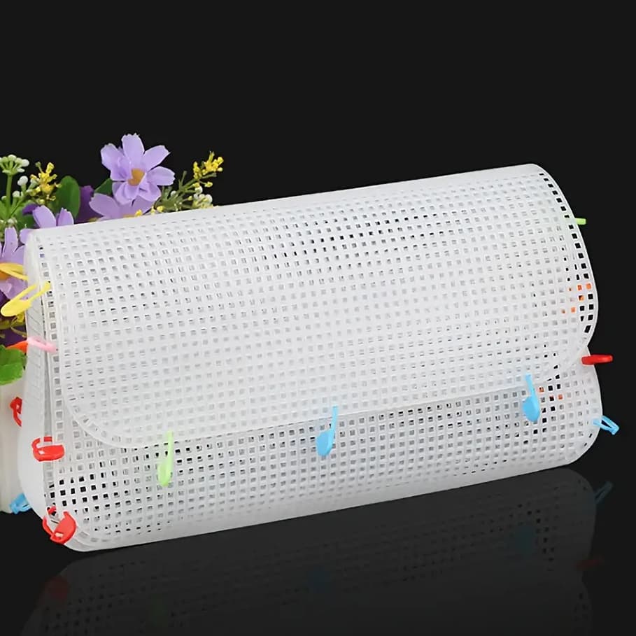 Tela Para Bordar Bolsa e Crochê - Malha Chenille Molde Estrutura Para Bolsa C/ Furo 3mm - Und