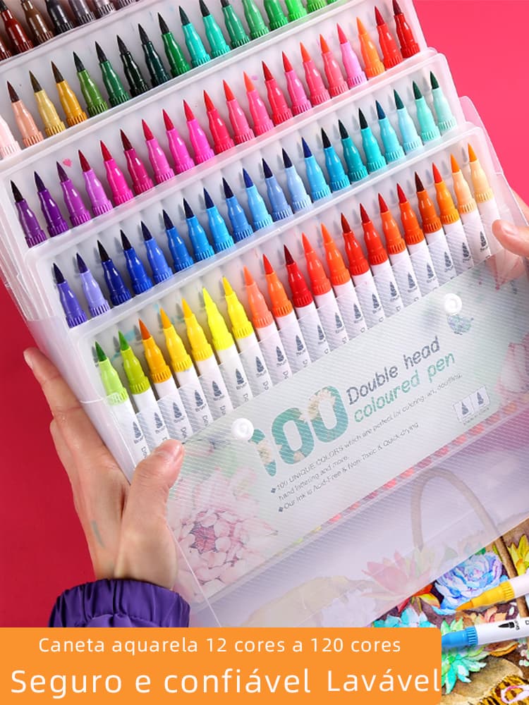 Conjunto de canetas de gravação de cabeça dupla 12/24/36/48/60/80