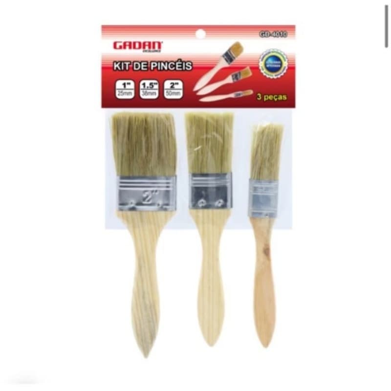kit pincel para pintura gadan Excellence 3 pcs