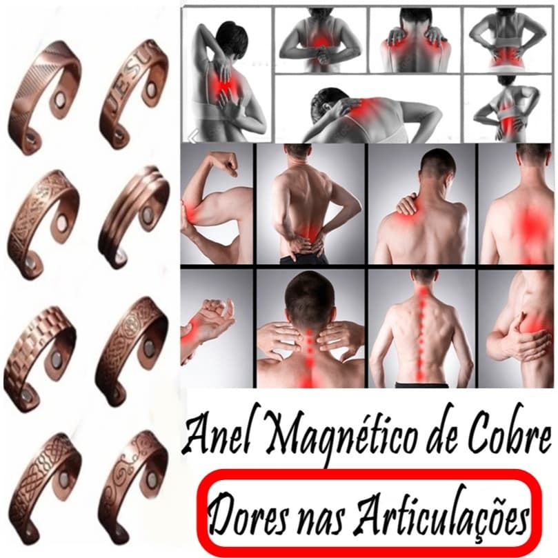 Anel Magnetico de Cobre Total Health Unisex ajustável