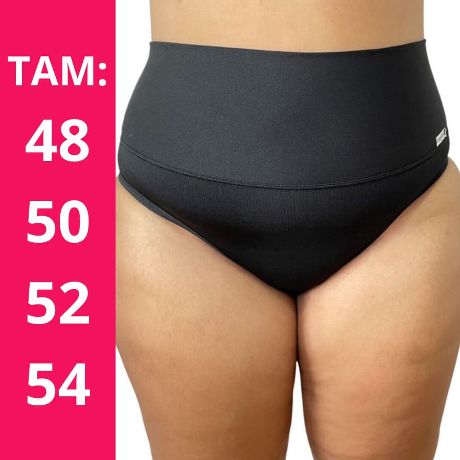 Kit 2 Calcinha Cinta Modeladora Plus Size Feminina Hot Pant Suplex Alta Compressão Cós Alto  Verão
