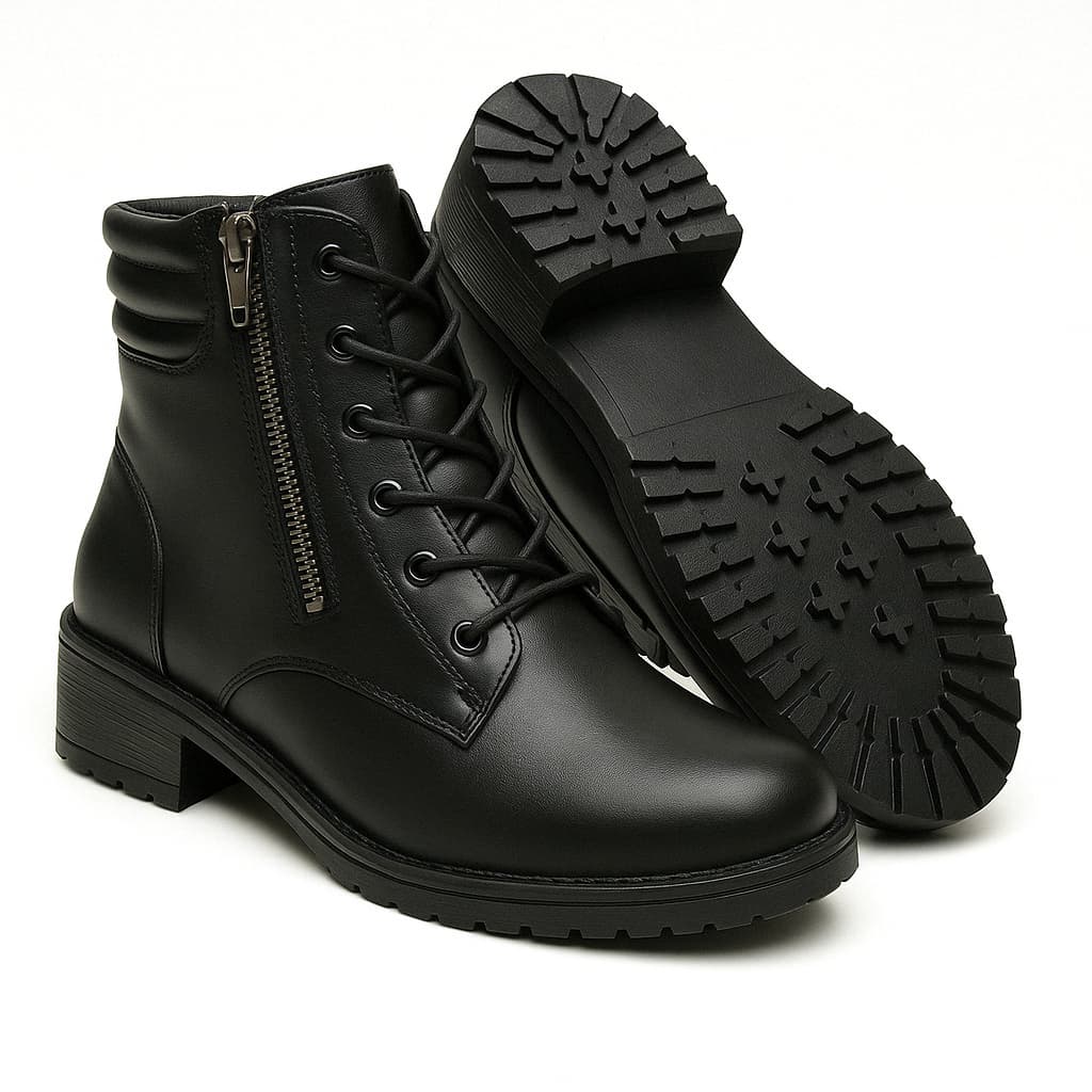 Bota Coturno Feminino Salto baixo Casual Confortável Leve Presente