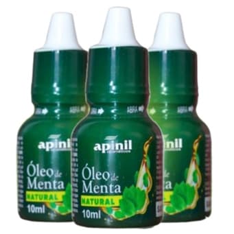 Kit 3 Óleo De Menta Apinil Original 10ml Extra Forte
