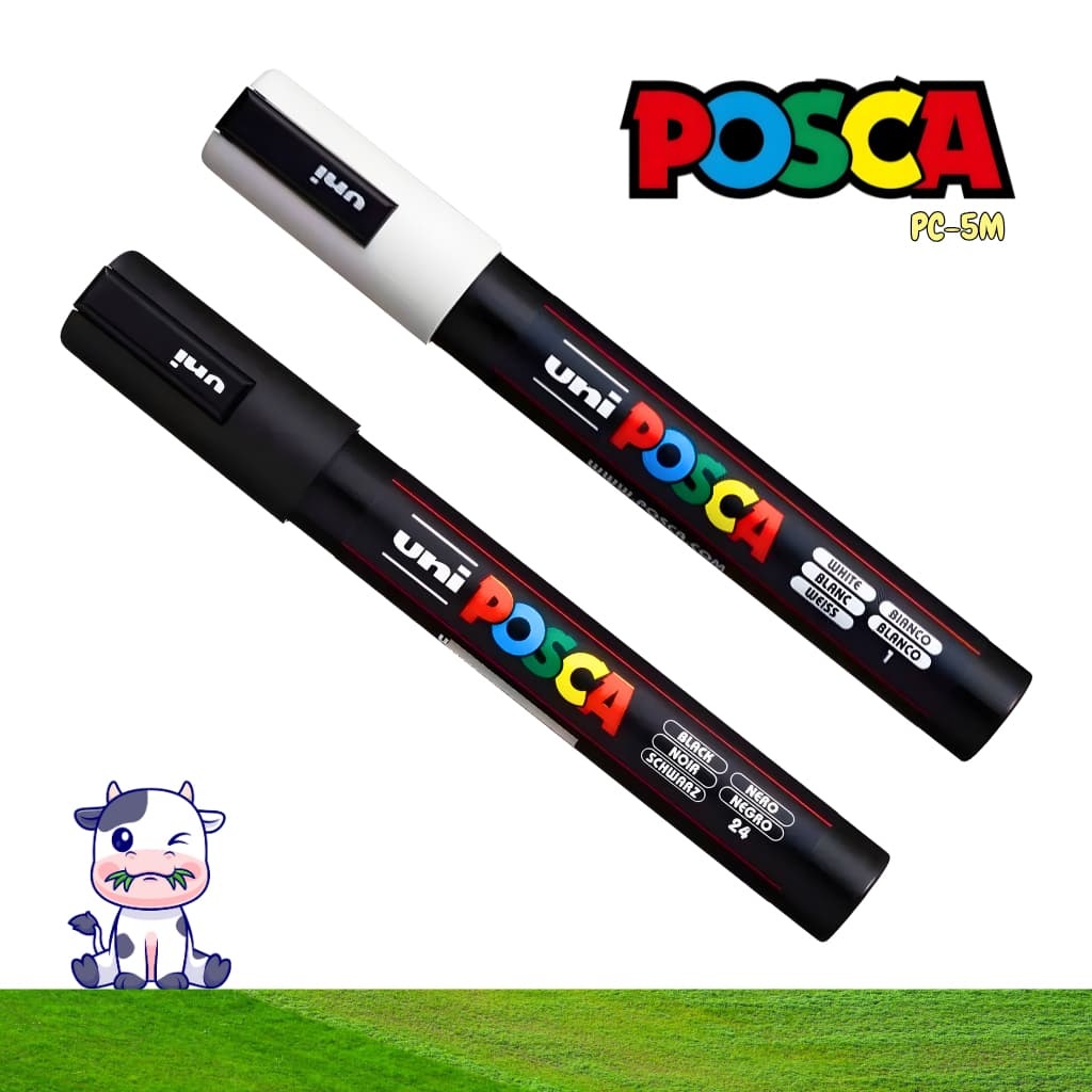 Caneta Posca 5M Marcador Ponta Redonda Média Traço 1.8 a 2.5mm Uni-Ball
