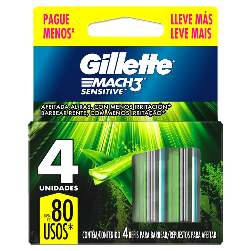 Carga Para Gillette Mach3 Sensitive Refil