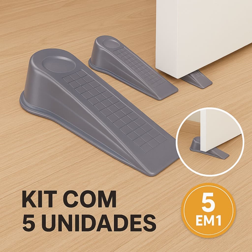Trava Porta Kit com 2 4 10 5 Prendedor Aparador Peso De Silicone Transparente Calço Prático Segura