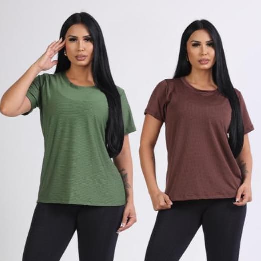 Kit 2 Camiseta Academia furadinha DryFit Anti Suor, Anti Odor, dia a dia blusa feminina