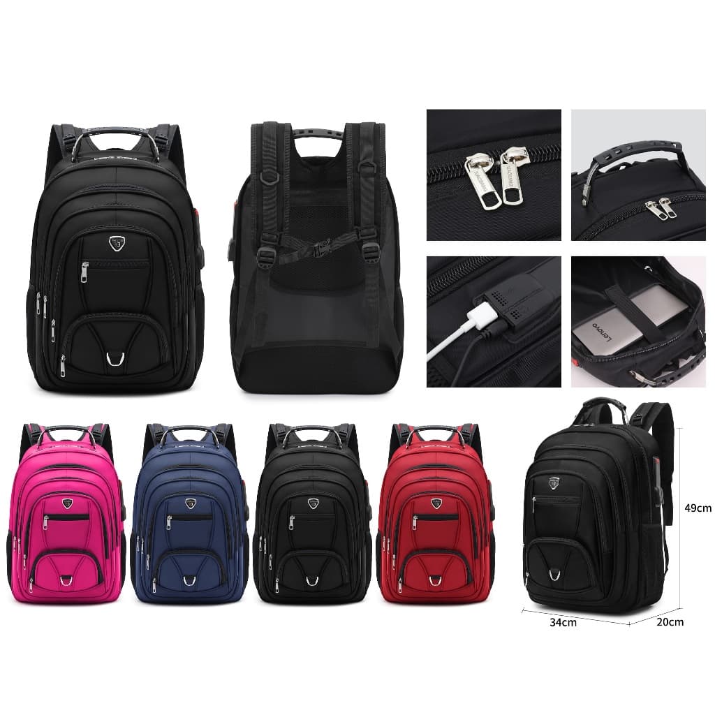 Mochila Escolar Resistente Bem Espaçosa Faculdade Trabalho Viagem Cabo De Aco Usb/Fone RC-20191