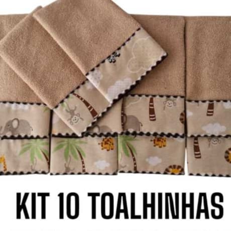 Toalha Boca Toalhinhas De boca e Ombro Enxoval Maternidade Do Bebê Conjunto c/10 Unidades