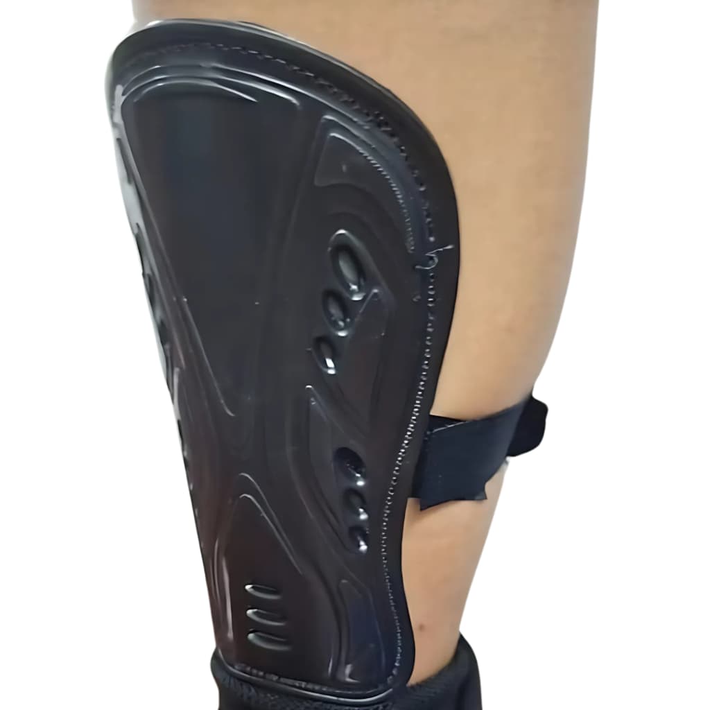 Caneleira Infantil Juvenil Com Elástico Futebol Campo Equipamento Proteção Futsal Profissional Quadr