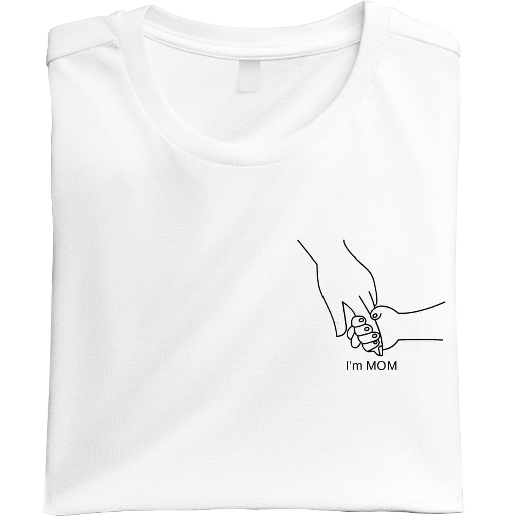 Camiseta Mãe Estampada Mão Mae e bebê Blusa 100% Algodão Camisa De Envio Imediato