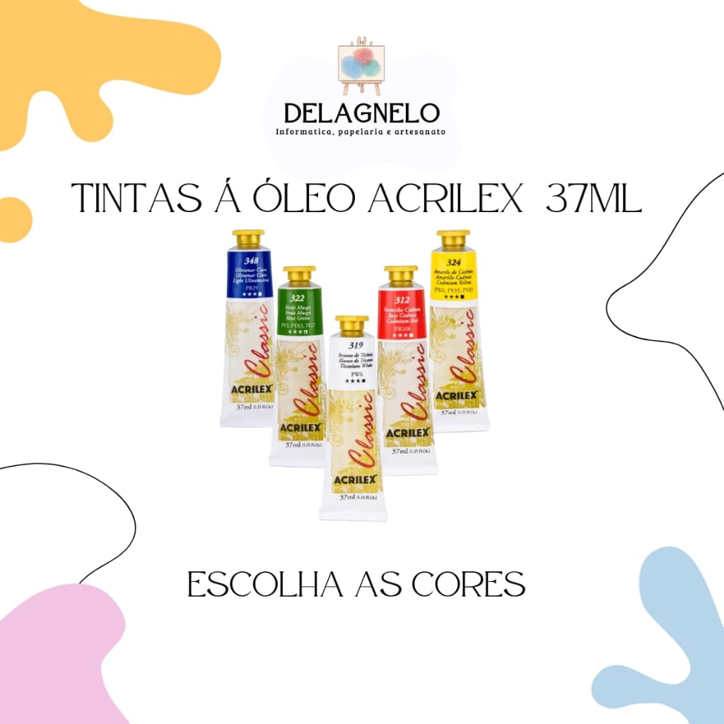Tinta a Óleo Oil Colors Classic 37ml Acrilex