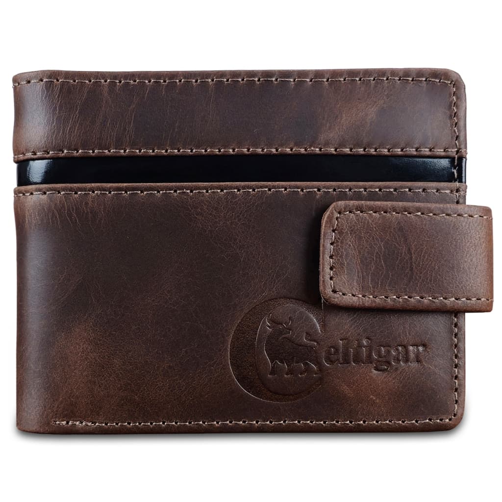 Carteira Masculina De Couro Legítimo Bloqueio RFID RG CNH