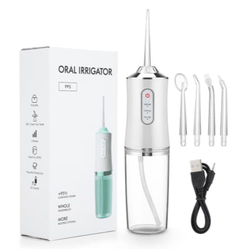 Irrigador Dental Higiene Oral Dentes Gengiva Portátil Recarregável Limpeza Bocal Jato de Água Forte chongyaqi