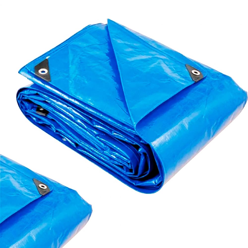 Lona Plástica Impermeável 100 Micras Azul Com Ilhós Proteção UV nas medidas: 4x4 - 5x4 - 6x5 metros
