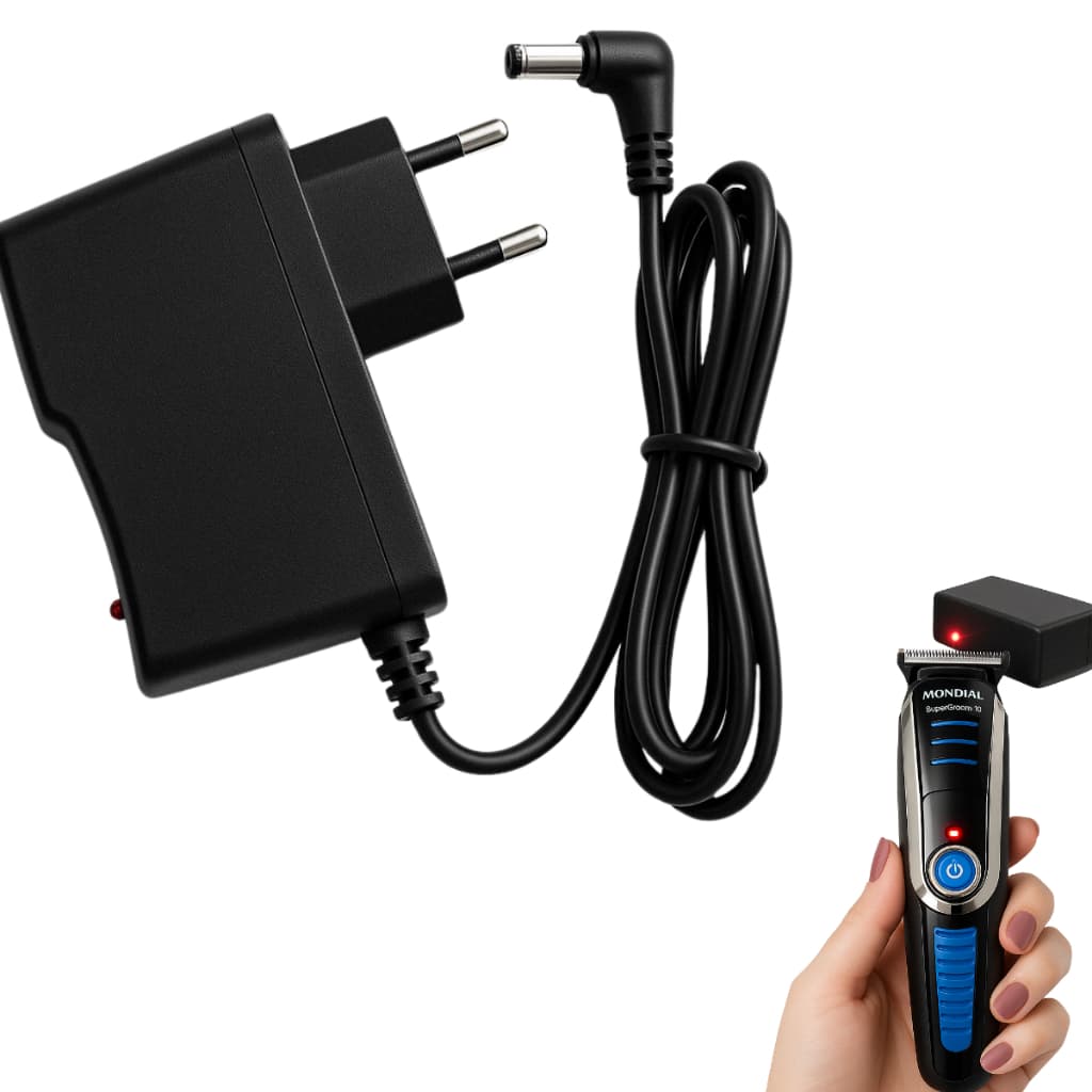 Carregador 5v Compatível Para Aparador de Pelos Mondial Supergroom 10 Bg-03