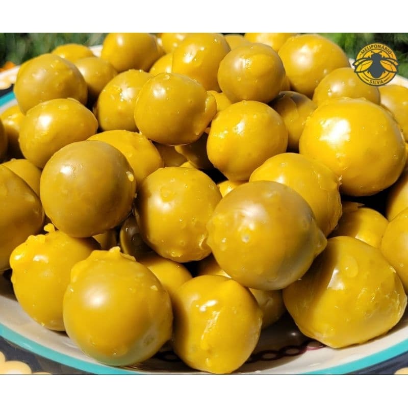 Bombom de pólen 50g,Alimento proteico para Abelhas sem ferrão.