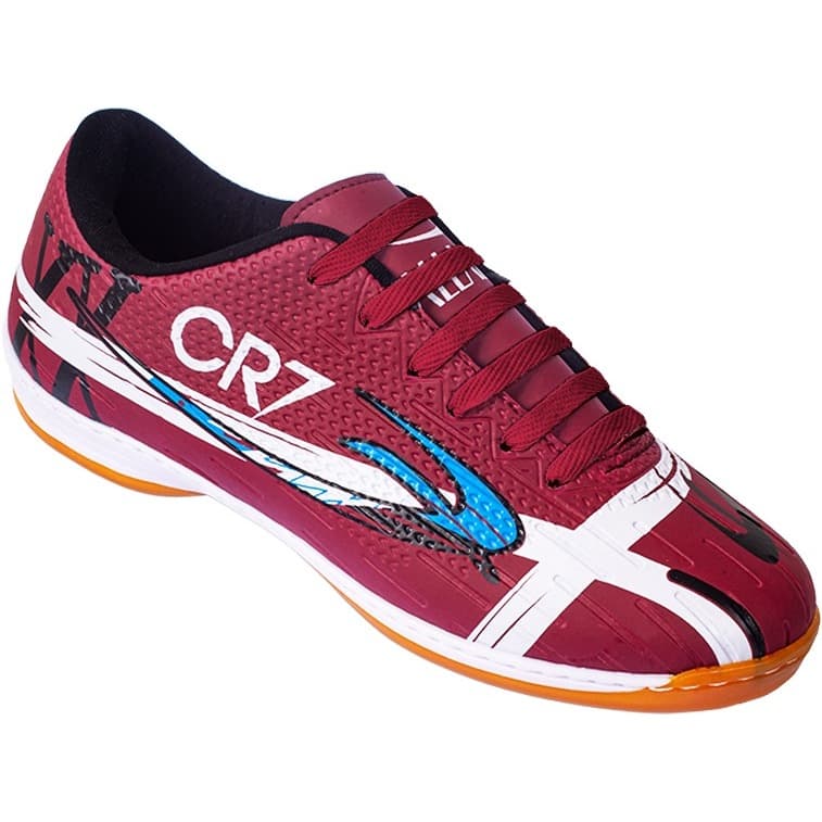 Chuteira de Futsal Masculina Bordô Quadra com Solado Costurado Antiderrapante Confortável