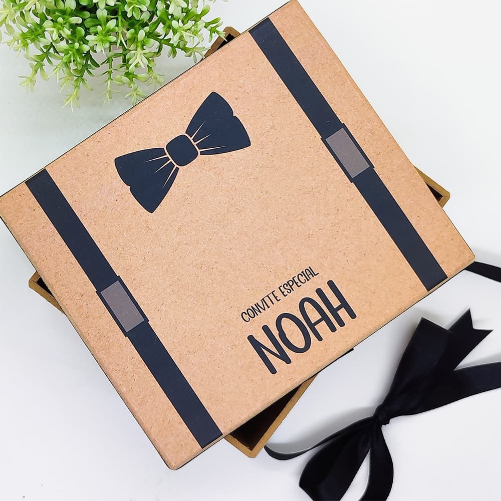 Convite pajem - convite caixa