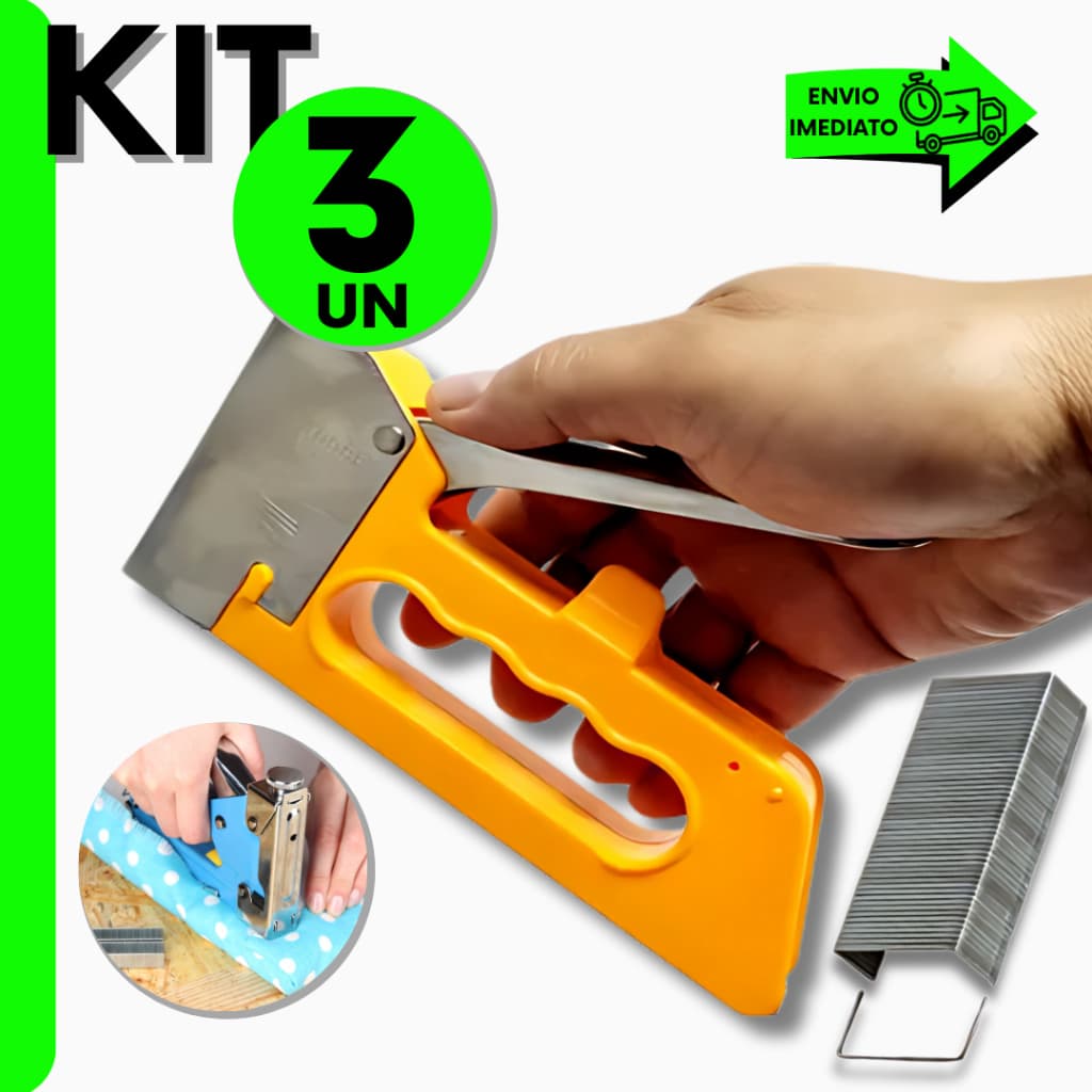 Grampeador de Tapeceiro Manual Alta Pressão | Profissional & Faça Você Em Casa e Atelier