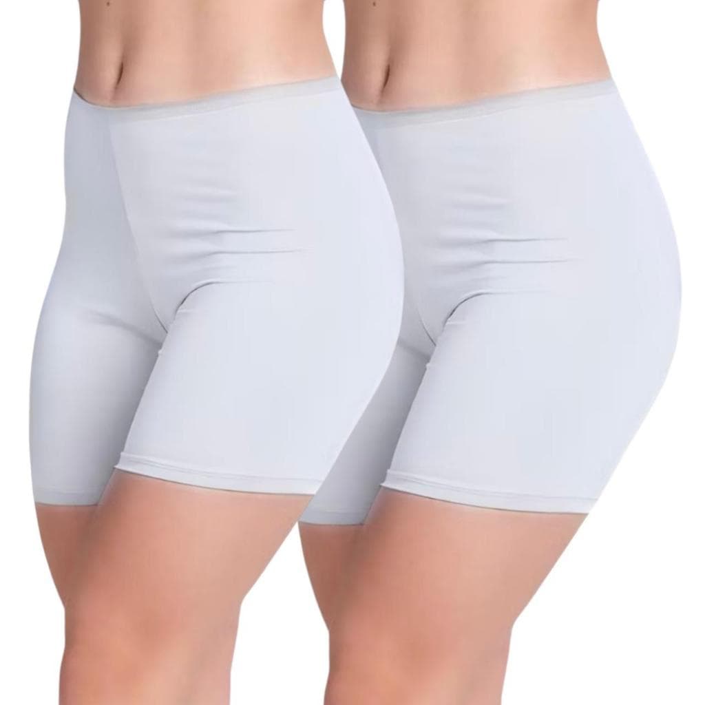 Kit 2 short segunda pele anágua liso para vestir por baixo da roupa feminino