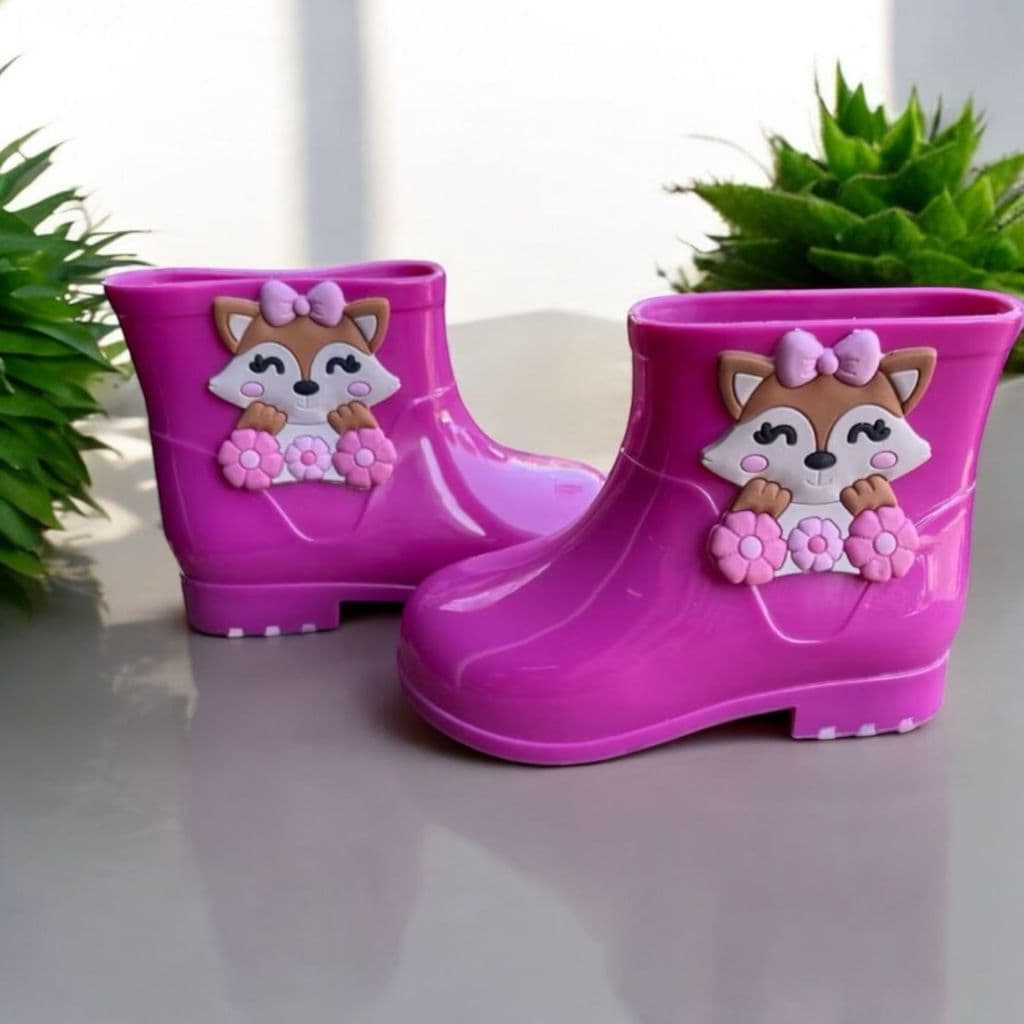 Galocha Infantil Raposa Feminina Bota Criança Leve e Confortável