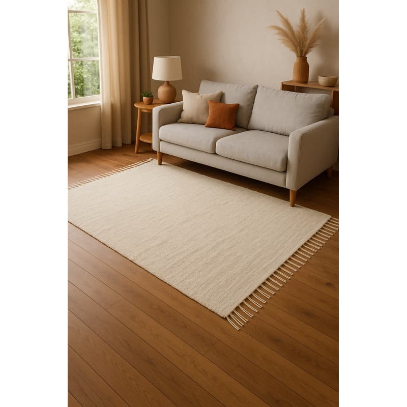 Tapete Tear Algodão Felpudo 2,00M x 1,50M Artesanal Peludo Sala Quarto Rústico