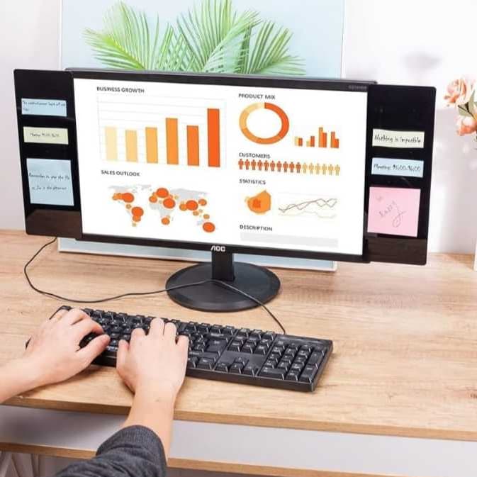 Suporte para monitor de blocos de notas, lembretes, anotações setup home office