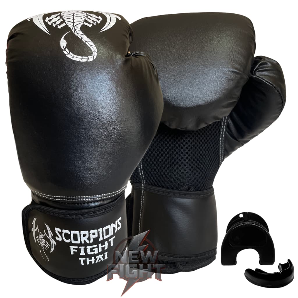 Kit Luva Boxe Muay Thai + Protetor Bucal com Case