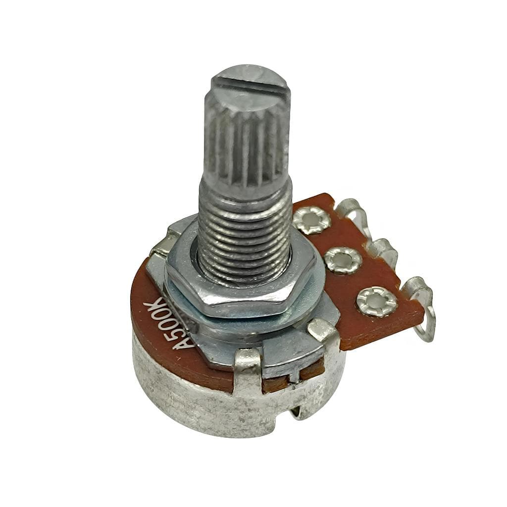 Potenciômetro Volume p/ Guitarra e Baixo A500K Eixo Longo