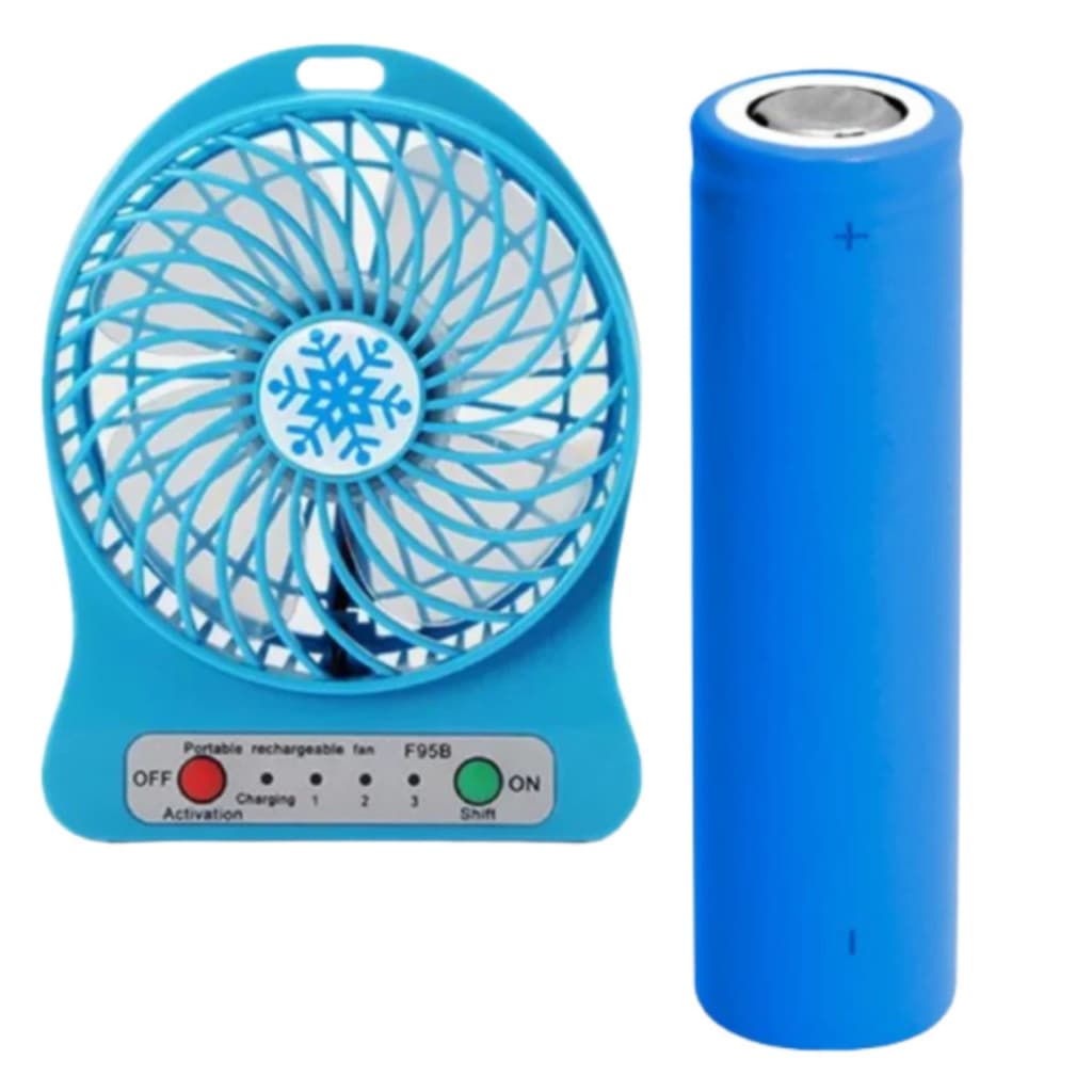 Pilha Bateria Recarregável para Mini Ventilador Ventile Sem Parar