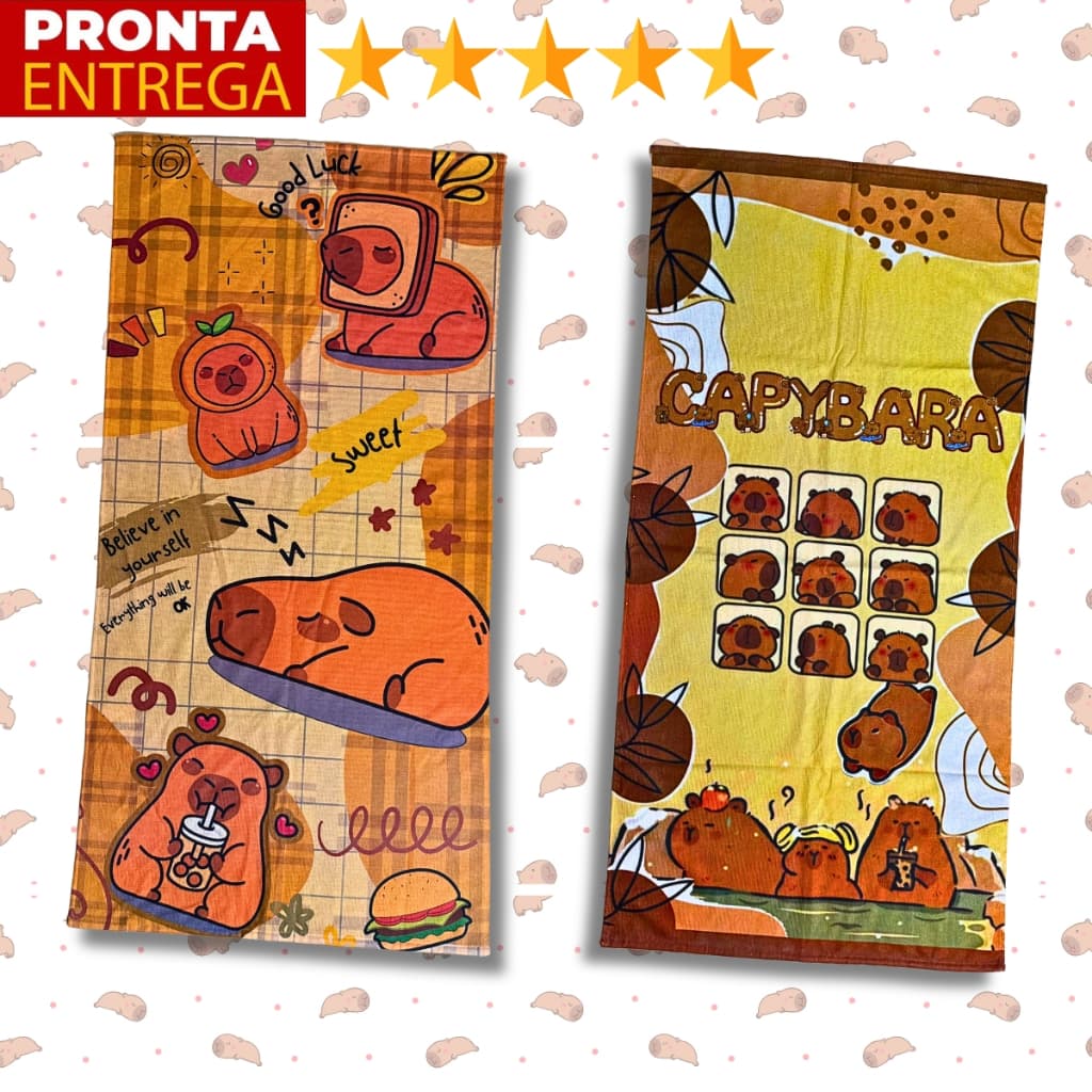 Toalha De Banho E Praia Piscina Infantil Capivara Capybara